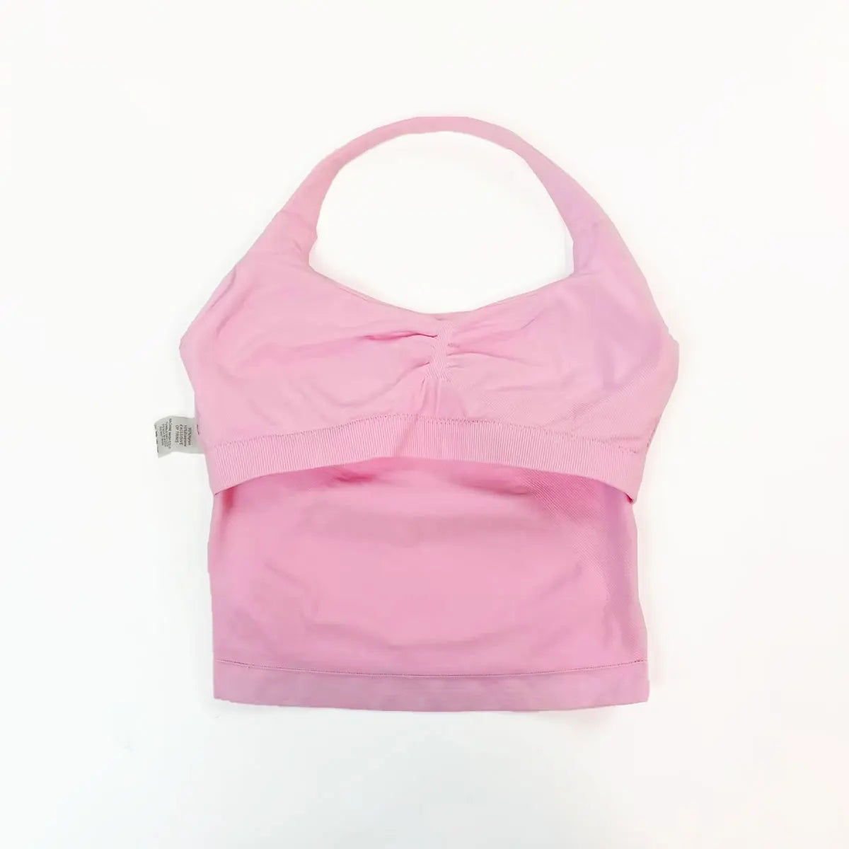 NCLAGEN Impact Halter Top Women Open Back Seamless Longline Tank Padded Yoga Fitness Workout Running Activewear Clothes