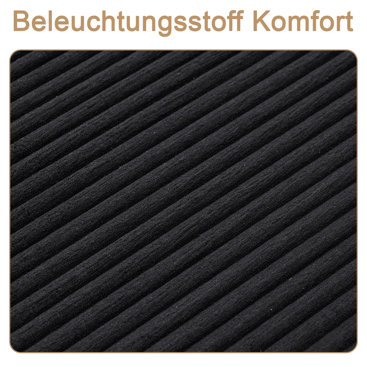 Ramfri loungesoffa i manchester med armstöd – 177 × 122 cm
