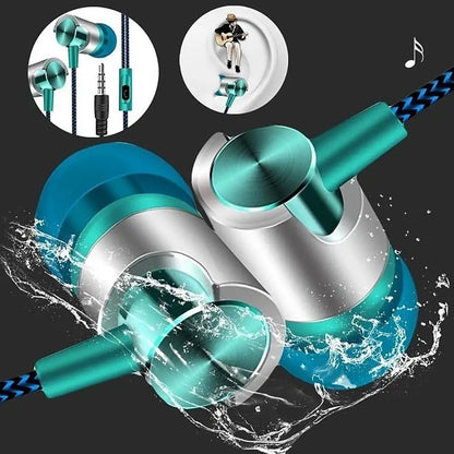 9D Stereo Wired Headset Bass With Mic Earphone In-Ear Headphones 3.5mm Wired Earphone Noise Canceling Headset For Huawei Xiaomi
