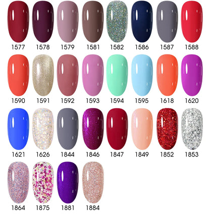 Clou Beaute 12pcs TPO & HEMA FREE Nail Gel Polish Set Red Pink Nude Green Yellow Purple UV Gel Nail Semi Permanent Nail Varnish