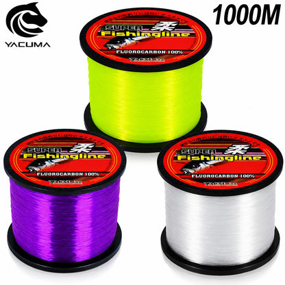 1000M-1093YDS Strong and Smooth Monofilament Fishing Line 5LB-42LB Fluorocarbon Coated Nylon for Freshwater and Saltwater Pesca