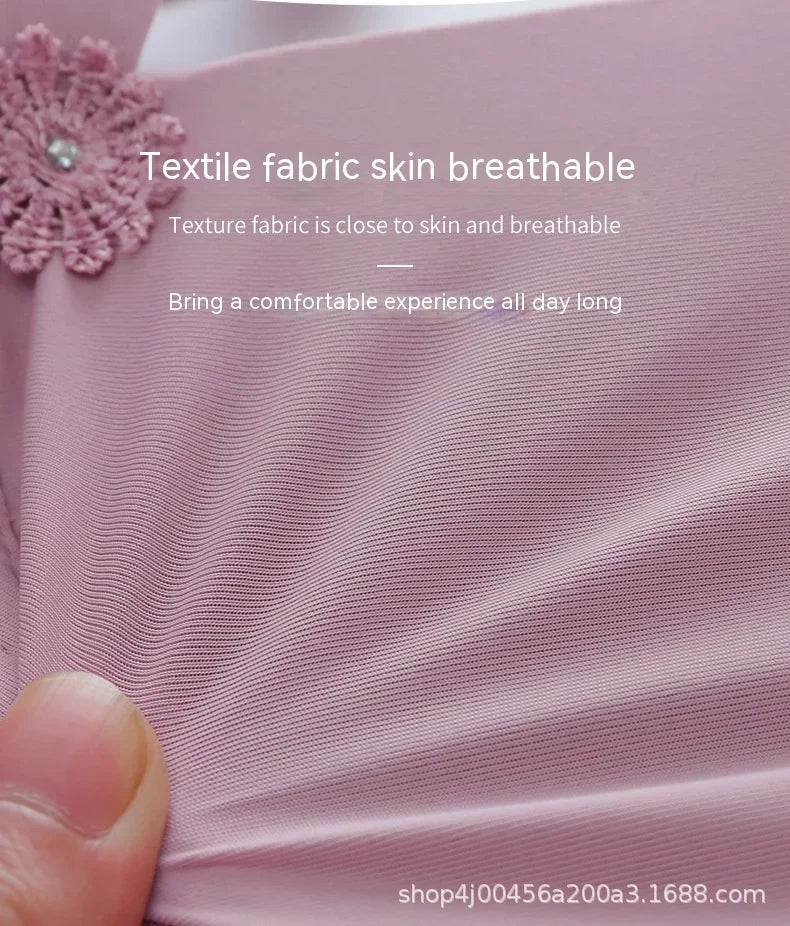 Comfortable Breathable Women Brassiere Beautiful Back Underwear Bra Thin Section Glossy Without Steel Ring Gathered Ladies Bras