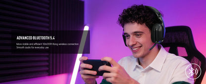 EKSA G19BT 2.4GHz Wireless Gaming Headphones Ultra-light Bluetooth 5.4 Headset Gamer with Microphone for PC/PS5/Xbox