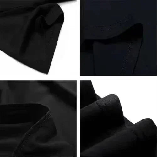 500/300g Heavy-duty White Pure Cotton T-shirt Thickened Threaded Round Neck Short Sleeves Three Needle Half Sleeve Tees