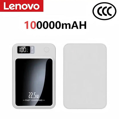 Lenovo New 500000mAh Magnetic Wireless Power Bank Super Fast Charging LED Display Digital for MagSafe For iPhone Huawei Xiaomi