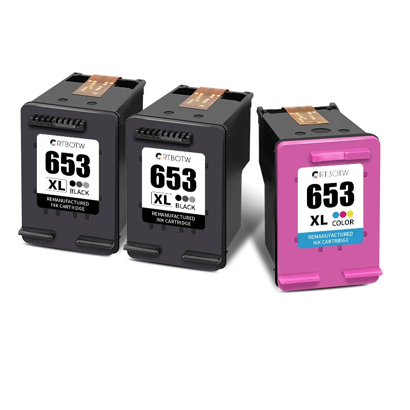 CRTBOTW 653XL Ersättningsbläckpatron för HP 653