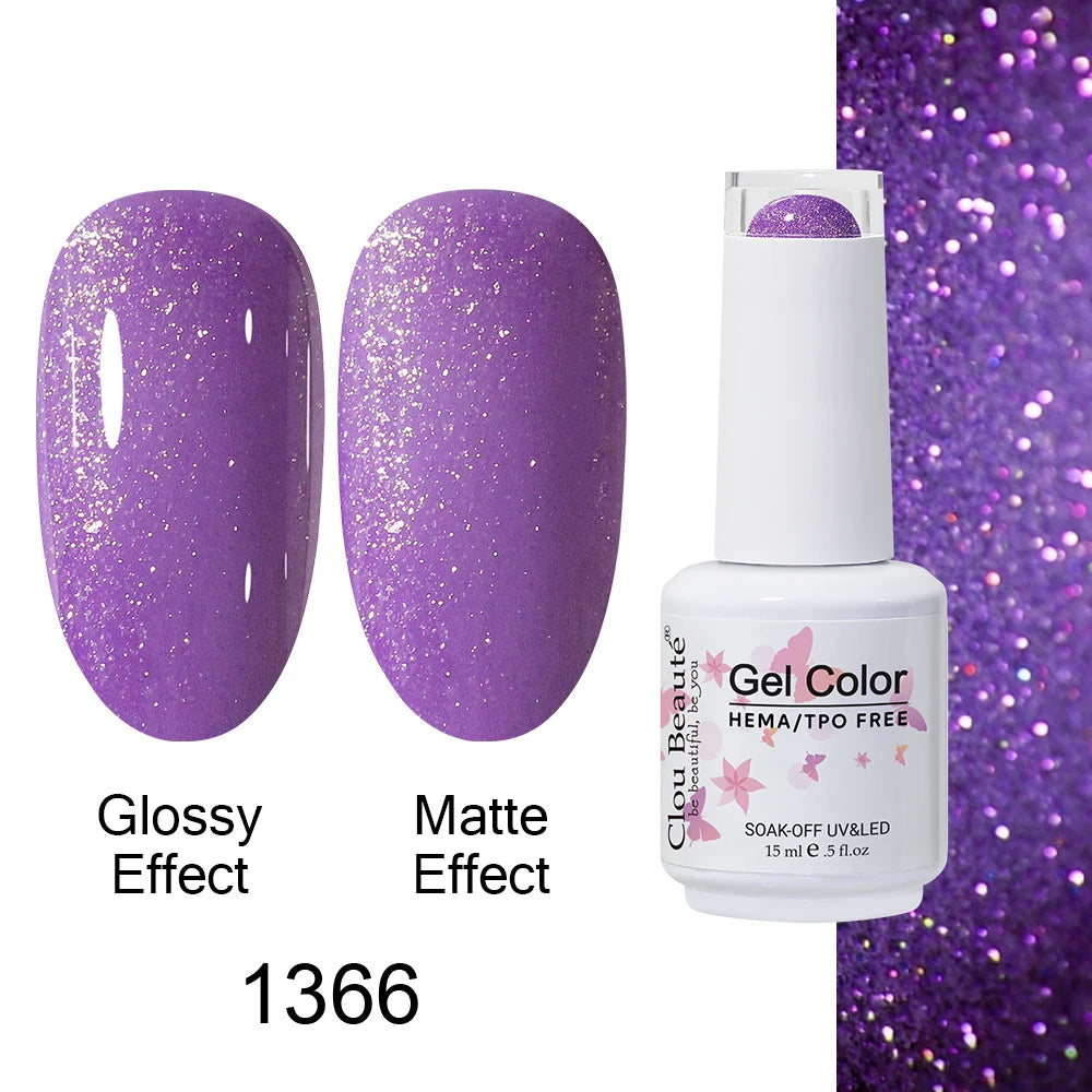 Clou Beaute Gel Nail Polish Neon Brown Royal Blue Red Green Pastal Nude Nail Art Varnishes Gel Lacquer Top Coat UV Gel Nail