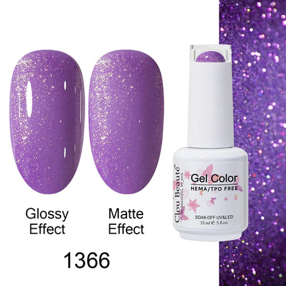 Clou Beaute Gel Nail Polish Neon Brown Royal Blue Red Green Pastal Nude Nail Art Varnishes Gel Lacquer Top Coat UV Gel Nail