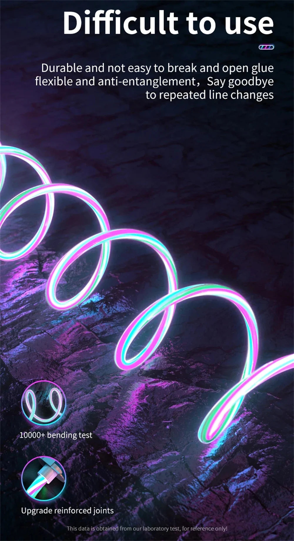 USB 3-i-1-kabel med LED-belysning