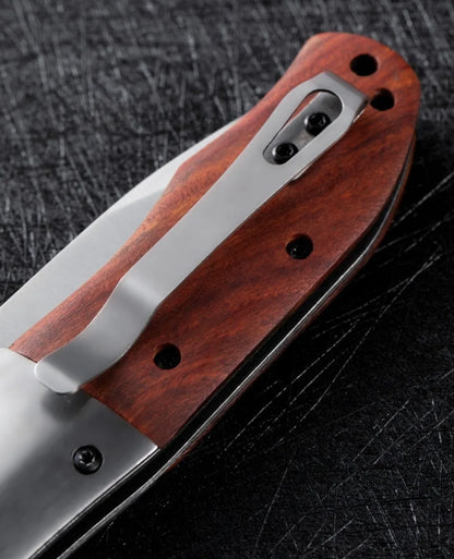 TOP Quality Folding Pocket Knife 420 Steel+walnut Wood Handle 5Cr13Mov Blade Portable Outdoor EDC Hunting Utility Knife