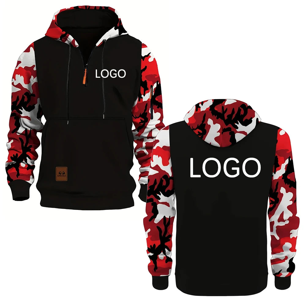 Hoodie Eget Tryck & Brodyr – Kamouflage Dragkedja | Reklamkläder & Profilprodukter