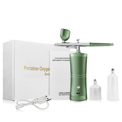 Trådlös Airbrush med Kompressor – 0,3mm Dubbel-action, Laddningsbar, för Konst, Naglar & Modeller