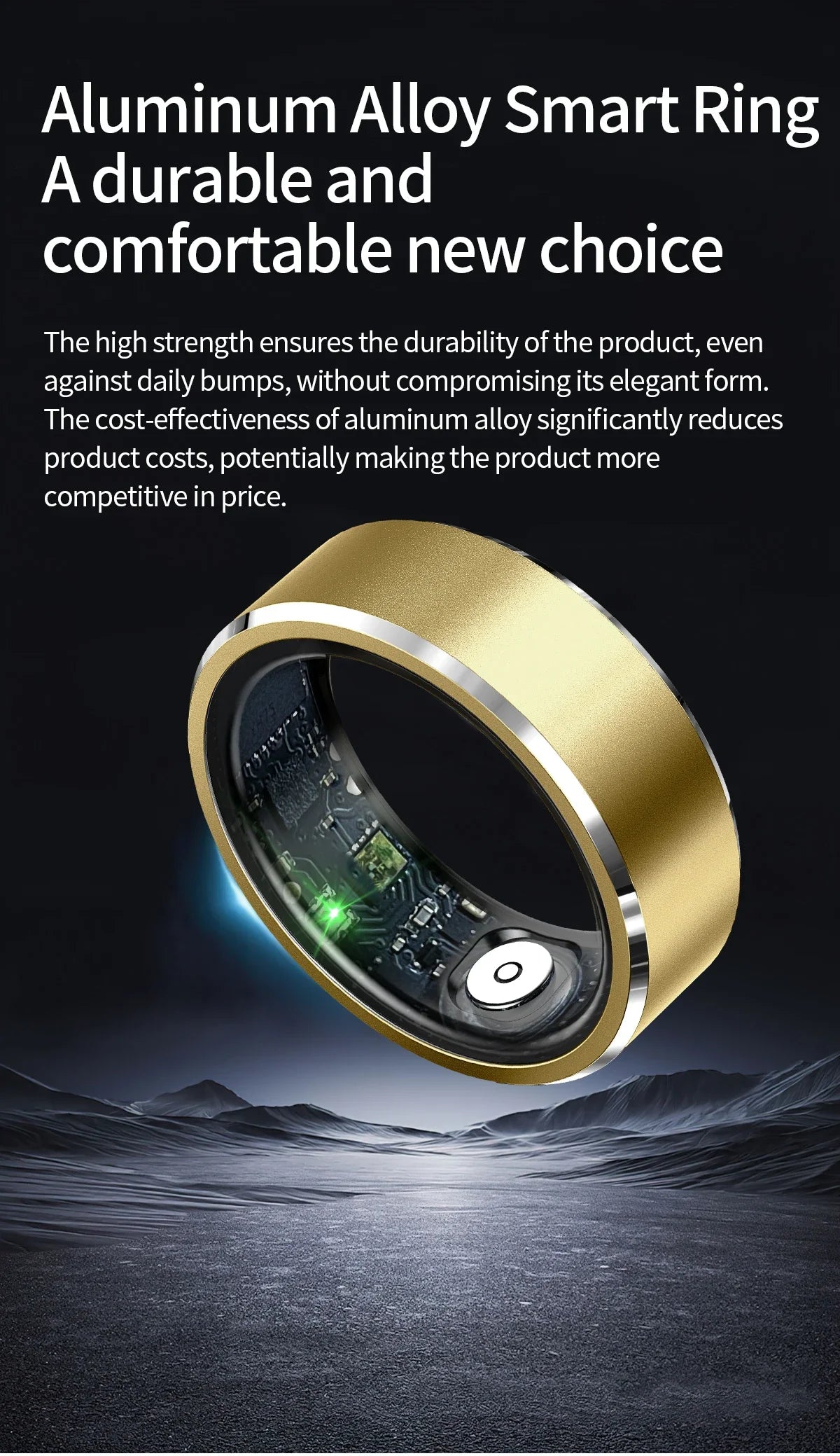 Smart Ring Men Heart Rate Blood Oxygen Pressure Monitor Smartring for Women Sleep Fitness Tracker New