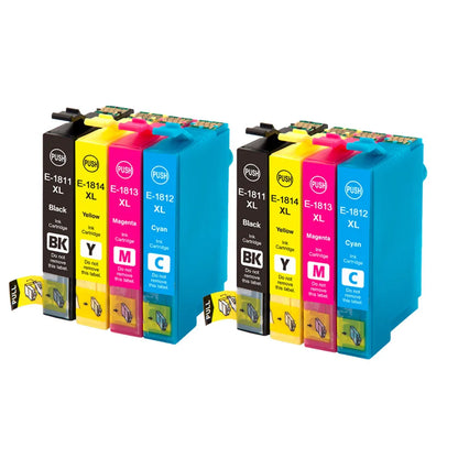 Bläckpatroner 18XL T1811 till Epson Expression Home XP – svart, cyan, magenta och gul