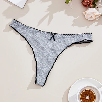 Stringtrosor dam i bomull 3-pack – låg midja, modell T62