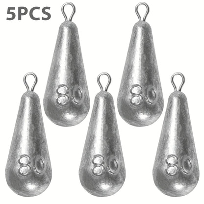 Fishing Weights Sinkers, 10 Sizes Teardrop-Shaped Fishing Lead Sinkers, Bass Casting Drop Shot Weights for Saltwater Freshwater