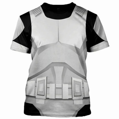 Fashion Men's T-Shirts Darth Vader Cosplay Summer 3D Printed Short Sleeve Street Casual Comfortable Quick-Drying Men's Clothing