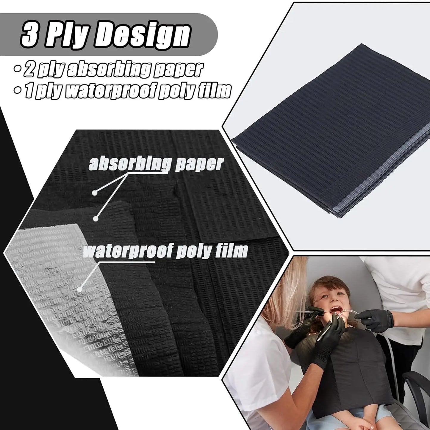 5-125pcs Disposable Waterproof Tattoo Bibs 10 Colors Tattoo Clean Wipes Pad Table Covers Patient Dental Napkins Accessories