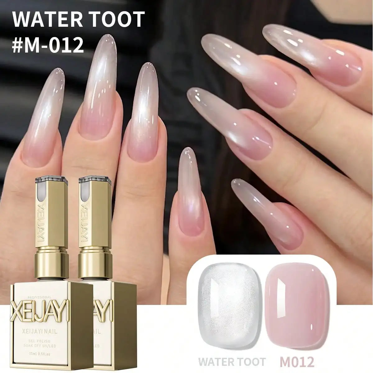 UV/LED Gel Nagellack 15ml – Water Toot & Ice Pink Populär Färg Hemma DIY Manikyr