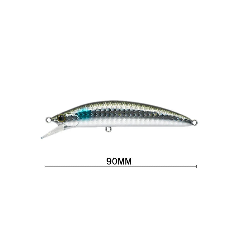 Sunken Minnow Swinger Bait 90mm 28g Hot Type Fishing Kit Bait Fishing Gear Hard Bait 3D Eye Long Cast Crank Bait Fishing