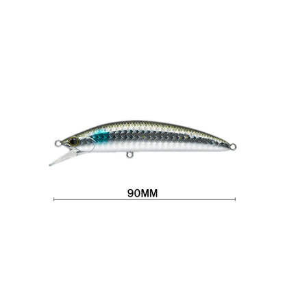 Sunken Minnow Swinger Bait 90mm 28g Hot Type Fishing Kit Bait Fishing Gear Hard Bait 3D Eye Long Cast Crank Bait Fishing