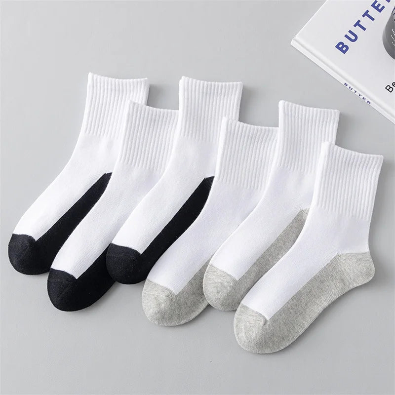 3 Pairs/set Children's Socks Spring Autumn Kids Boys Cotton White Sports Student Home Teenagers Socks For Daily Life 4-16Years