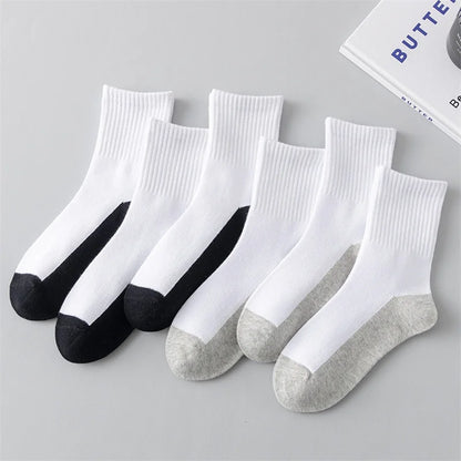 3 Pairs/set Children's Socks Spring Autumn Kids Boys Cotton White Sports Student Home Teenagers Socks For Daily Life 4-16Years