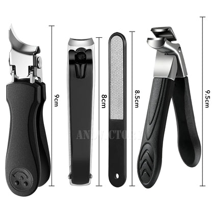 2/4Pcs/Set Nail Clippers Set Ingrown Toenail Thick Nail Clippers Set for Professional Pedicure Manicure Fingernail Tools
