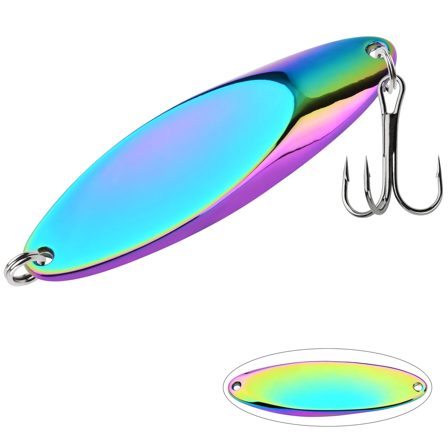 12pcs Metal Spinner Spoon Lures Trout Fishing Lure Hard Bait Sequins Paillette Artificial Baits Spinnerbait Fish Tools 1.5g-56g