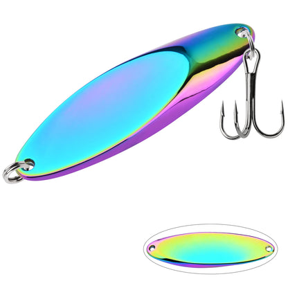 12pcs Metal Spinner Spoon Lures Trout Fishing Lure Hard Bait Sequins Paillette Artificial Baits Spinnerbait Fish Tools 1.5g-56g