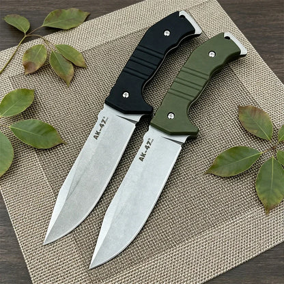 Outdoor Fixed Blade Straight Knife, 7Cr13Mov High Hardness Blade, Nylon Fiber Handle for Camping Hiking Survival EDC Gift Knives