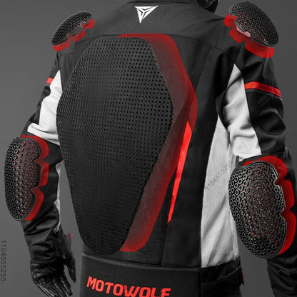 Motowolf Man Jacket Summer Motorcycle Jacket Breathable Motocross Jacket CE Certified Armor Protection Anti Fall Moto Clothing