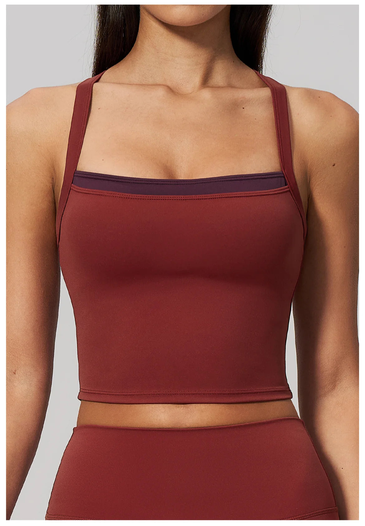 Women Criss Cross Back Yoga Tank Top Push Up Sports Bra Fitness Running Workout Gym Vest Color Block Sport Underwear Crop Top