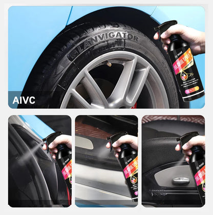Tire Shine Spray, Black Gloss Tyre Coating, Rubber & Plastic Restorer, Anti-Aging, Long Lasting Shine