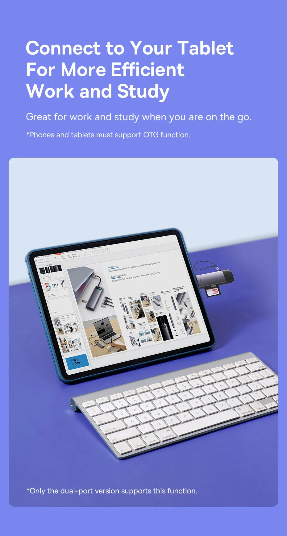 USB 3.0-kortläsare för SD och microSD – USB-A/USB-C