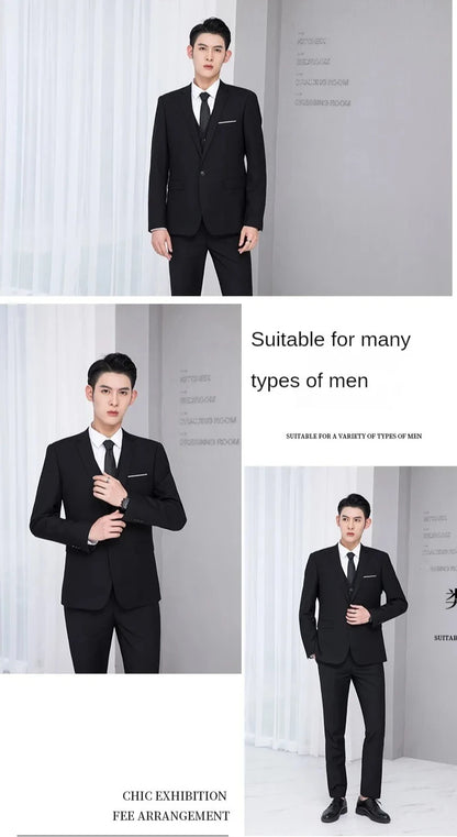 High Quality Men Suits For Wedding 2 Pieces 3 Sets Blazers Stretch Elegant Formal Jackets Vest Pants Full 2025 Tailored Costume
