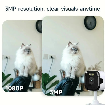 2.4/5GHz WiFi 3MP 1080P HD Night Vision Paste Mount Security Camera Indoor Phone Remote Home Surveillance Safety Monitoring