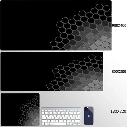 900x400 Geometric Art Large Gaming Mouse Pad Gamer Big Mouse Mat Computer Gaming Locking Edge MousePad Keyboard Desk Mice Pads