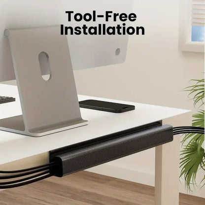 PVC-kabelkanal under skrivbord – 1 eller 2-pack