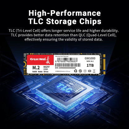 Great Wall M2 NGFF SSD 128GB 256GB SSD M.2 SATA 2280 1TB 512GB HDD 2TB Hard Disk Solid State Drives for Desktop Laptop