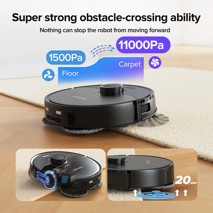 Lubluelu S1000 Robotdammsugare och Mopp med All-in-One-station