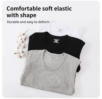 1/3/5 pcs Men's Cotton Sleeveless Thin Vest Young Men's Wide-shouldered Sports Fitness Slim Vest Thin Joker Tight Vest Breathabl