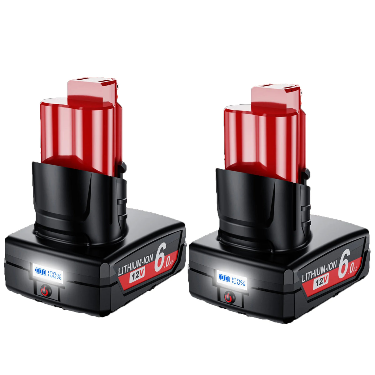 Milwaukee M12 Batteri 12V 6.0Ah Uppladdningsbart med LCD-skärm