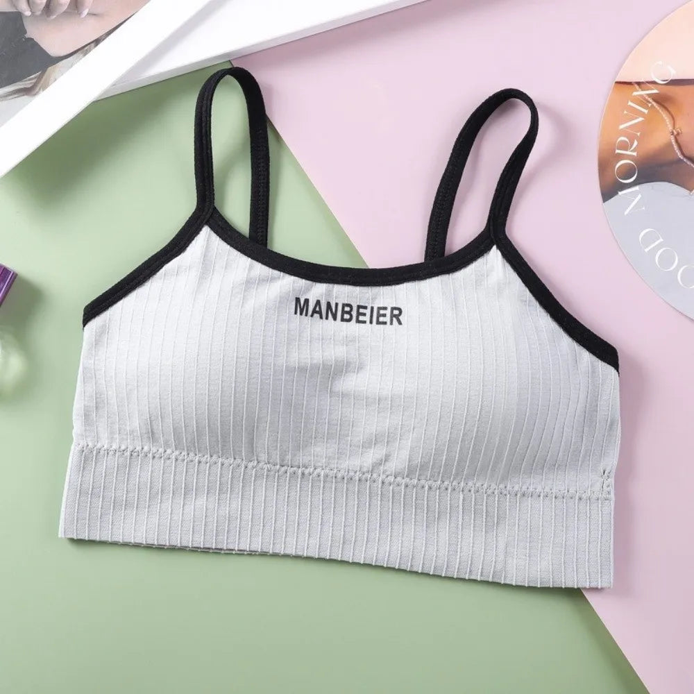 Solid Color Lingerie Wireless Bra Simple Elastic Brassiere for Women Underwear Seamless Bras Sport