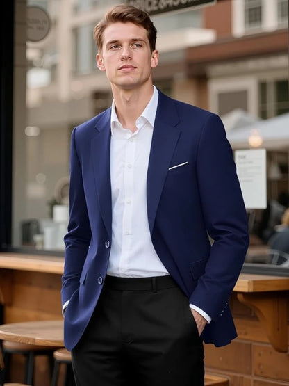 ZHUOLIN Herrkavaj Slim Fit – Sträcktyg Formell Bröllop Kontor Sport Marinblå Grå Svart Vinröd EU S–3XL