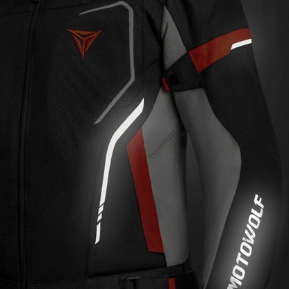 Motowolf Man Jacket Summer Motorcycle Jacket Breathable Motocross Jacket CE Certified Armor Protection Anti Fall Moto Clothing