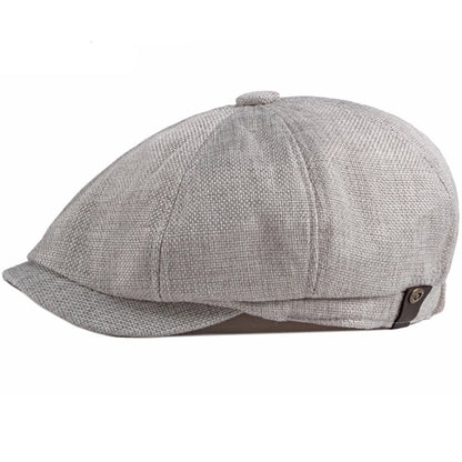 HT4668 Beret Cap Spring Summer Sun Hat Men Women Retro Artist Painter Linen Beret Hat Male Female Octagonal Flat Cap Mens Berets