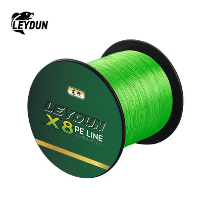 LEYDUN 500m Micro New Fishing Lines 8 Strands Braided PE Japan Smooth Multifilament Line Sea Fishing Carp Fly Wire Line Tool