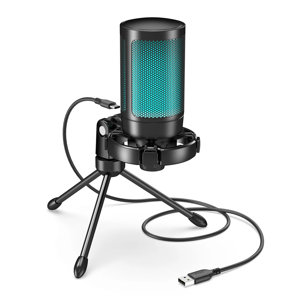 FIFINE AmpliGame A2 RGB USB-mikrofon med touch-mute