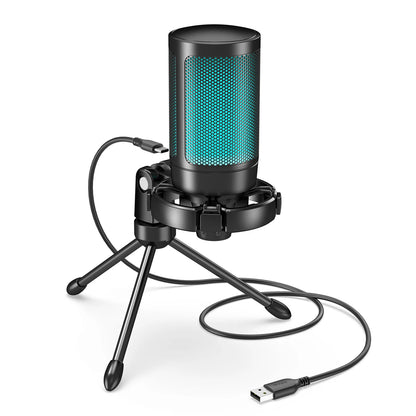 FIFINE AmpliGame A2 RGB USB-mikrofon med touch-mute